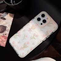 Cute Pink Tulip Bouquet Clear iPhone Case - Image 5