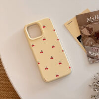 Ins Cream Yellow Cherry Lanyard iPhone Case - Image 5