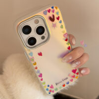 Rainbow Hearts Dopamine Laser iPhone Case - Image 5