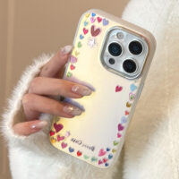 Rainbow Hearts Dopamine Laser iPhone Case - Image 2