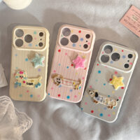 3D Plush Star Puppy Kitty Striped Soft iPhone Case - Image 5