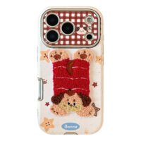 3D Plush Winter Animals Soft Leather iPhone Case - Image 3
