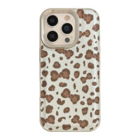 Silver Edge Retro Brown Leopard iPhone Case