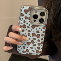 Silver Edge Retro Brown Leopard iPhone Case - Image 2