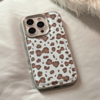 Silver Edge Retro Brown Leopard iPhone Case - Image 3