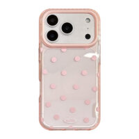 Solid Polka Dot Soft Clear iPhone Case