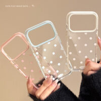 Solid Polka Dot Soft Clear iPhone Case - Image 5