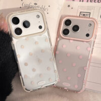 Solid Polka Dot Soft Clear iPhone Case - Image 6