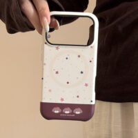 Vintage Starry Chocolate Doggy Stand iPhone Case - Image 5