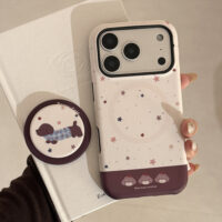 Vintage Starry Chocolate Doggy Stand iPhone Case - Image 6