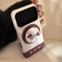 Vintage Starry Chocolate Doggy Stand iPhone Case - Image 3