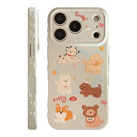 Cartoon Cute Puppies Magnetic Stand iPhone Case