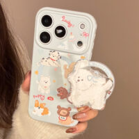 Cartoon Cute Puppies Magnetic Stand iPhone Case - Image 3