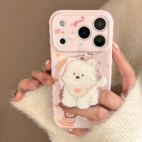 Cartoon Cute Puppies Magnetic Stand iPhone Case - Image 2