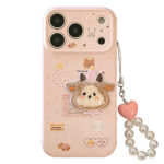 Cute 3D Plush Sheep Pink Soft Case iPhone Case