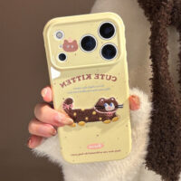 Cute Embroidered Puppy Kitten Soft iPhone Case - Image 6