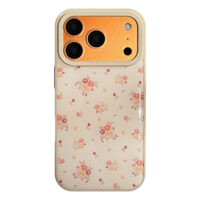 Frost White Orange Yellow Floral iPhone Case