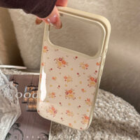 Frost White Orange Yellow Floral iPhone Case - Image 4