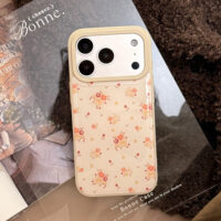 Frost White Orange Yellow Floral iPhone Case - Image 3