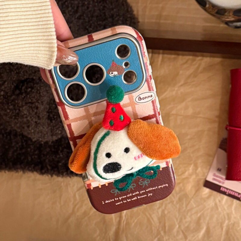 Cute 3D Plush Animal Leather Soft iPhone Case-10