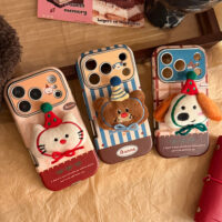 Cute 3D Plush Animal Leather Soft iPhone Case - Image 6