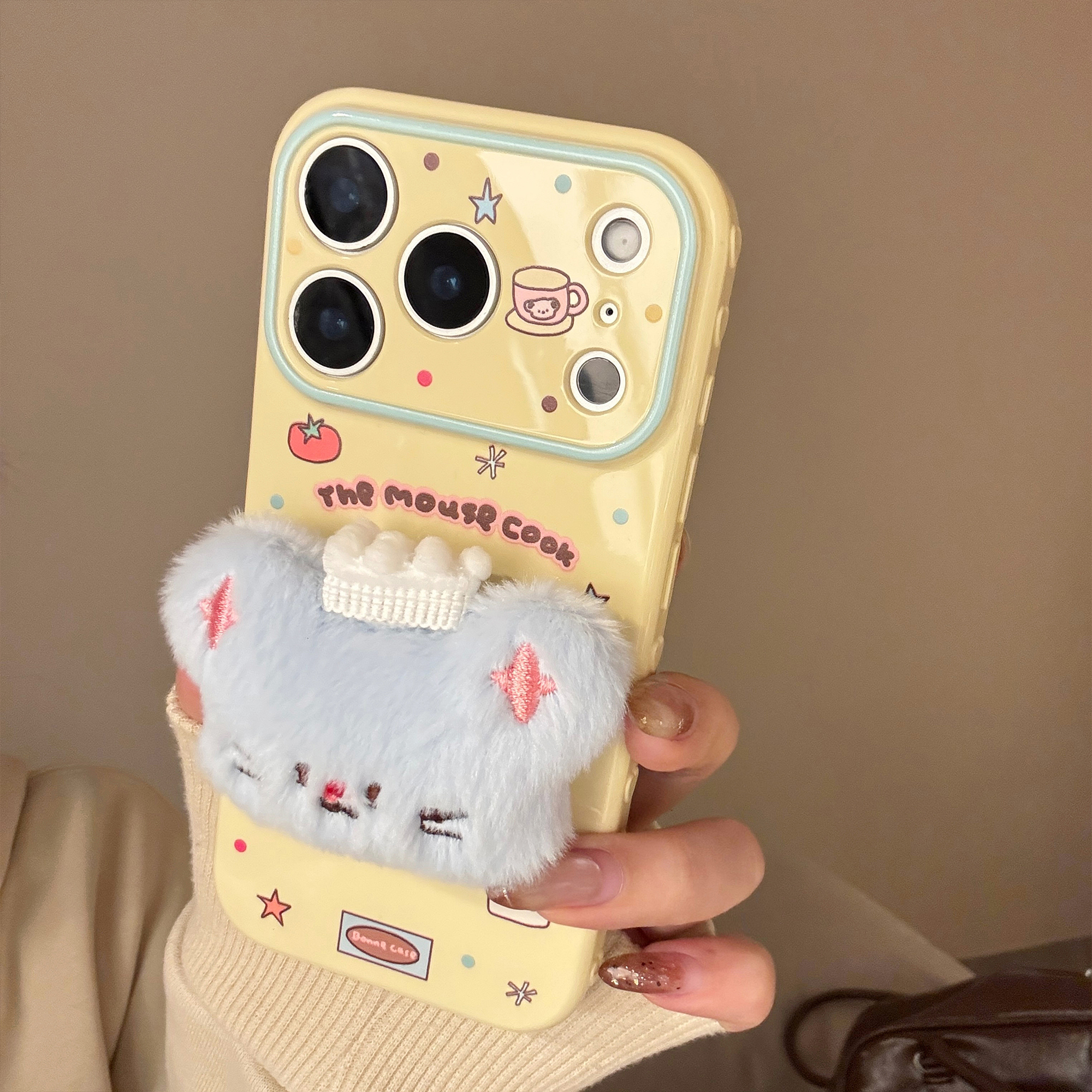 Cute Plush 3D Animal Doll Soft iPhone Case-11