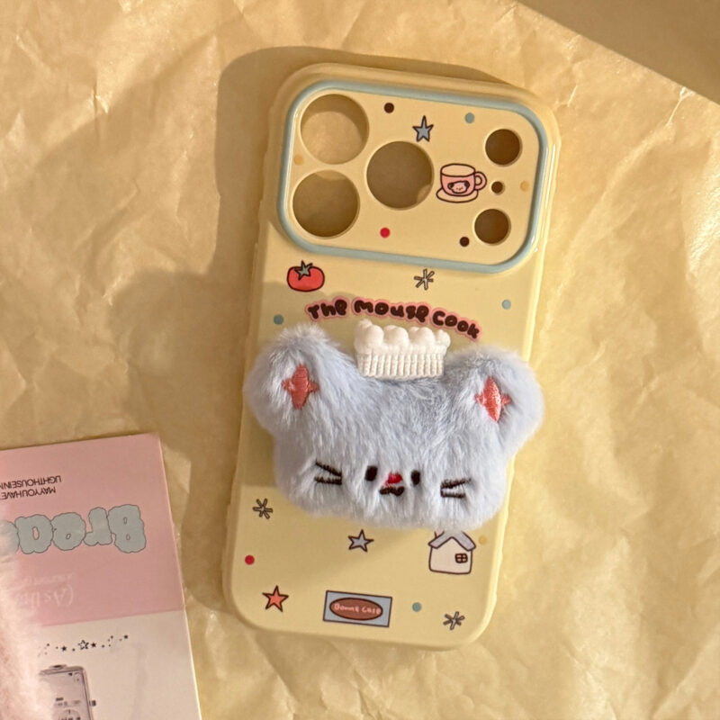 Cute Plush 3D Animal Doll Soft iPhone Case-12