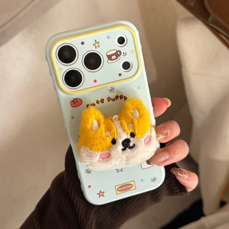Cute Plush 3D Animal Doll Soft iPhone Case-13