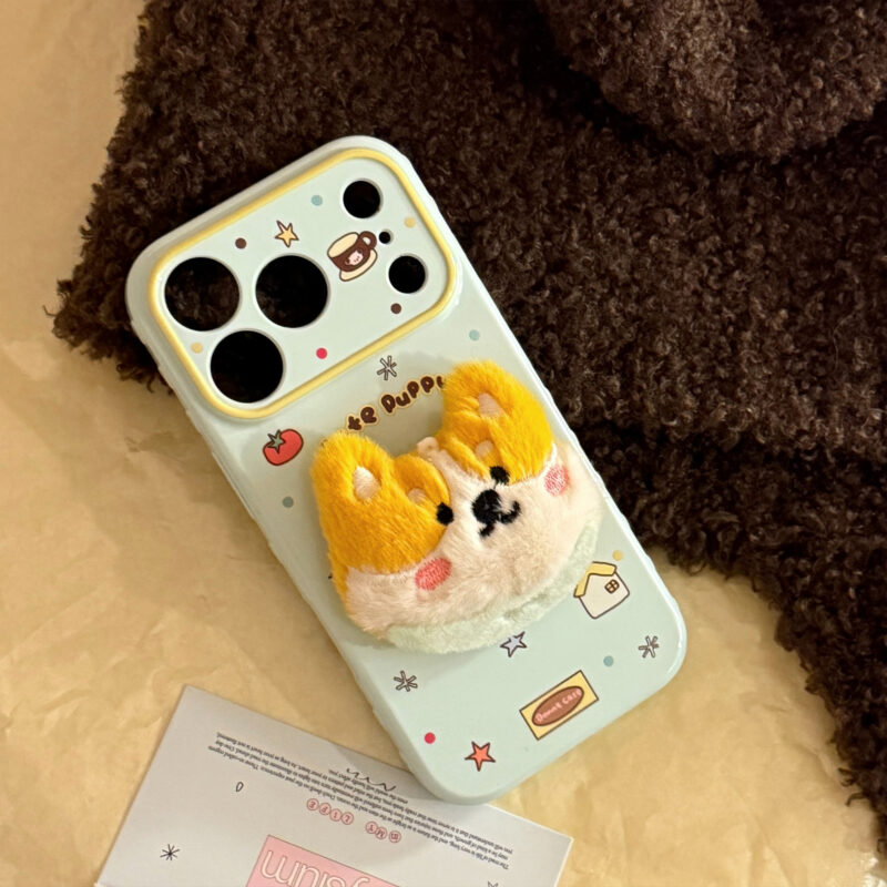 Cute Plush 3D Animal Doll Soft iPhone Case-14