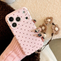 Vintage Polka Rose Floral Strap Soft iPhone Case - Image 6