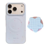 Dreamy Stars Blue Plaid Stand iPhone Case