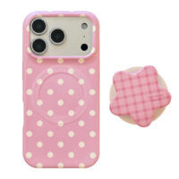 Sweet Polka Dot Plaid Star Stand iPhone Case - Image 2