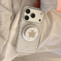 Transparent Starry Soft Stand iPhone Case - Image 3