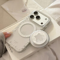 Transparent Starry Soft Stand iPhone Case - Image 5