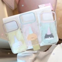 Cute Pastel Clear Star Animal Soft Protective iPhone Case - Image 6