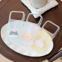 Cute Pastel Clear Star Animal Soft Protective iPhone Case - Image 4
