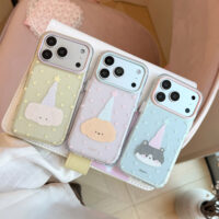 Cute Pastel Clear Star Animal Soft Protective iPhone Case - Image 5