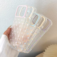 Pastel Tiny Heart Clear Soft Protective iPhone Case - Image 6