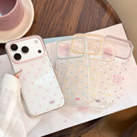 Pastel Tiny Heart Clear Soft Protective iPhone Case - Image 5