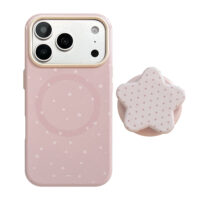 Dreamy Pink Starry Soft Stand iPhone Case