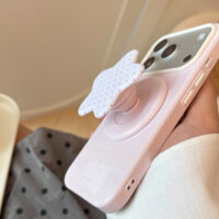Dreamy Pink Starry Soft Stand iPhone Case - Image 6