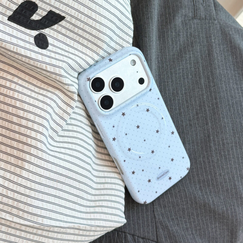 Glossy Starry Korean Soft Stand iPhone Case-12