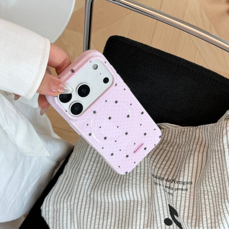 Glossy Starry Korean Soft Stand iPhone Case-4