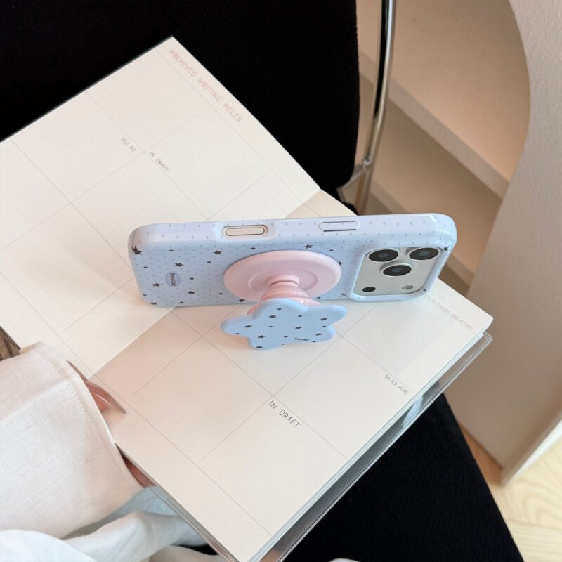 Glossy Starry Korean Soft Stand iPhone Case-6